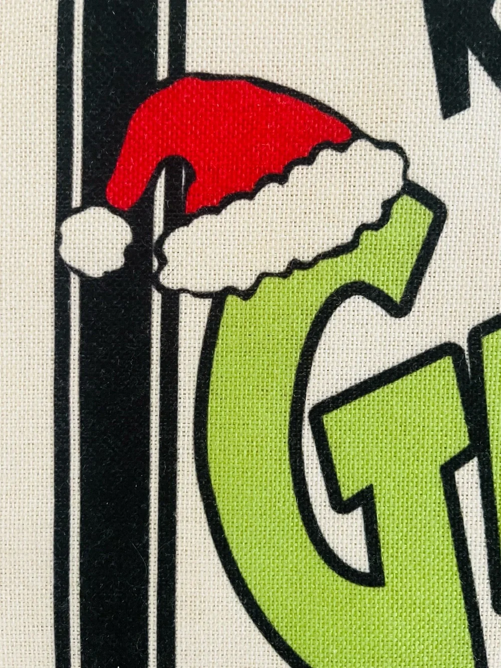 Green Grinch Buffalo Check Holiday Pillow Covers - Set of 4